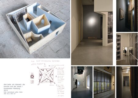 Drei Keile, ein Diamant, die Konche und der Staub